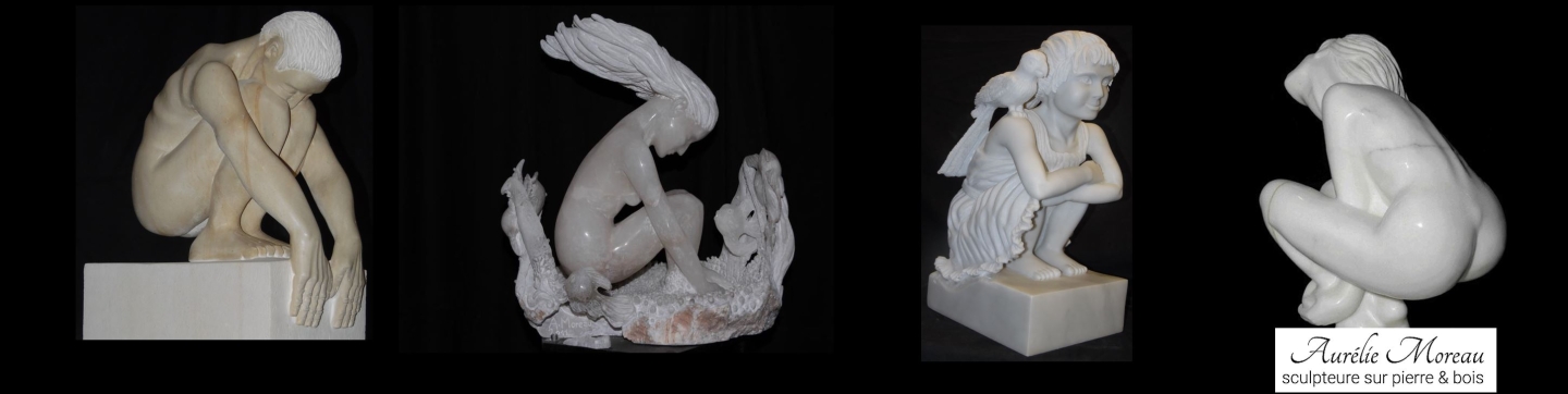 Aurelie Moreau O Sculptrice Pierre Bronze Et Bois 19